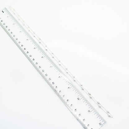 925 Sterling Silver Italy Bead By The Yard Chain Necklace 24"