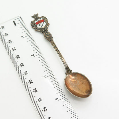 800 Silver Vintage Germany Enamel "Cologne / Köln" Coat of Arms Spoon