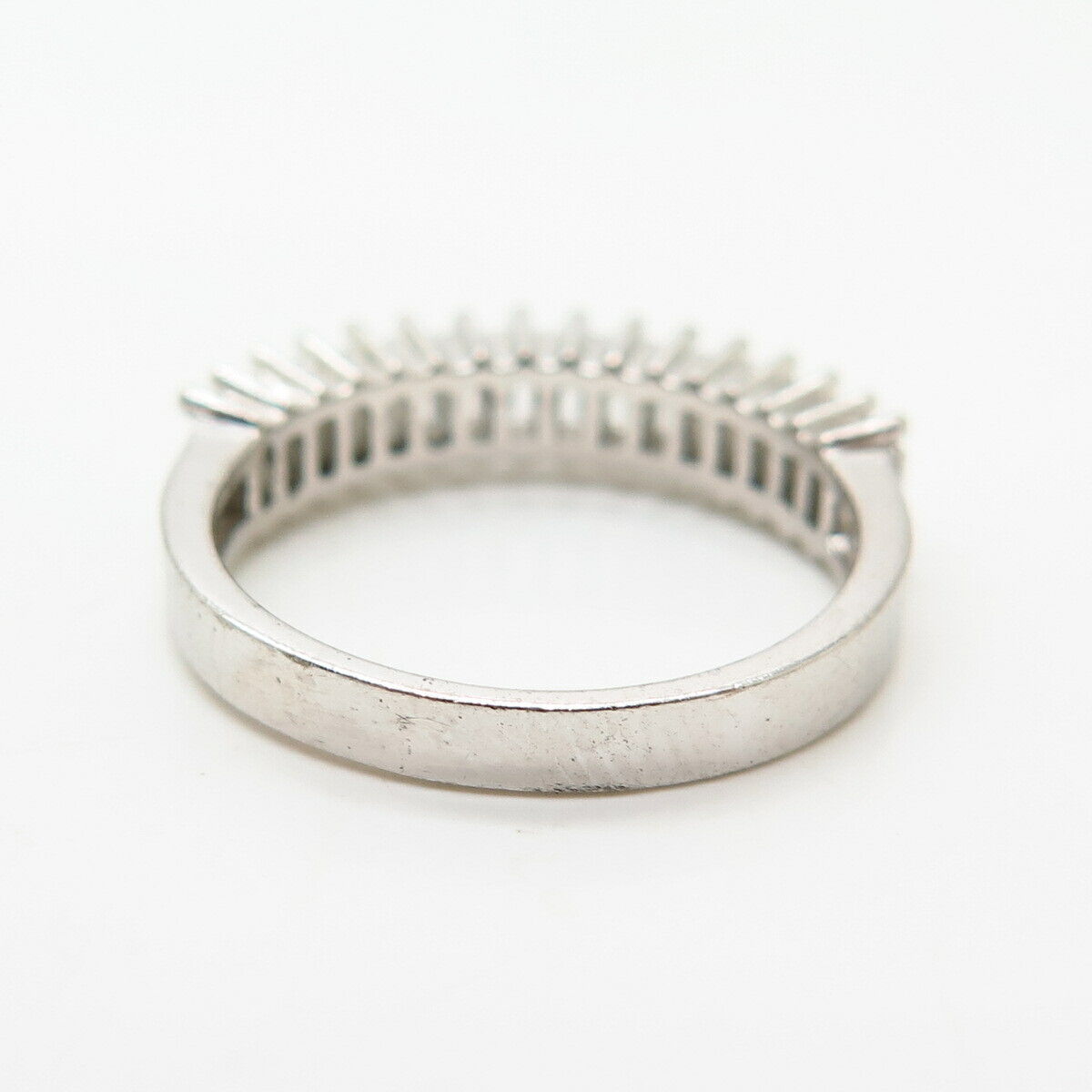 925 Sterling Silver C Z Band Ring Size 5