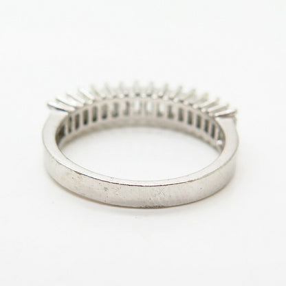 925 Sterling Silver C Z Band Ring Size 5