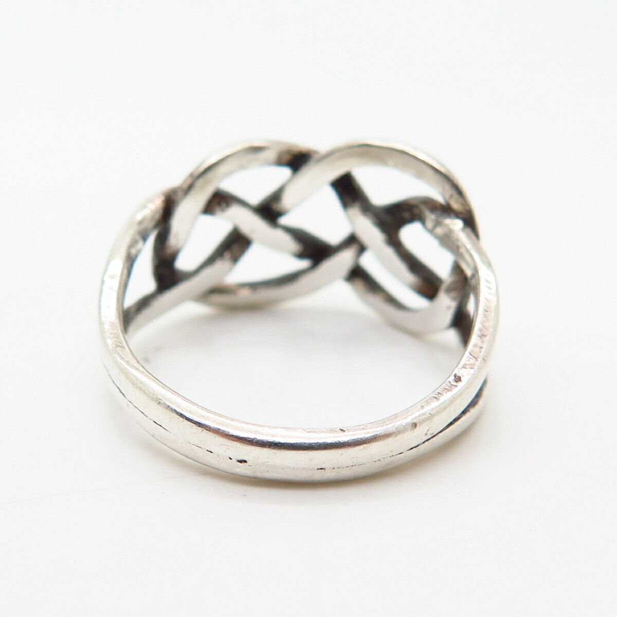 925 Sterling Silver Celtic / Viking Knot Design Ring Size 5.5