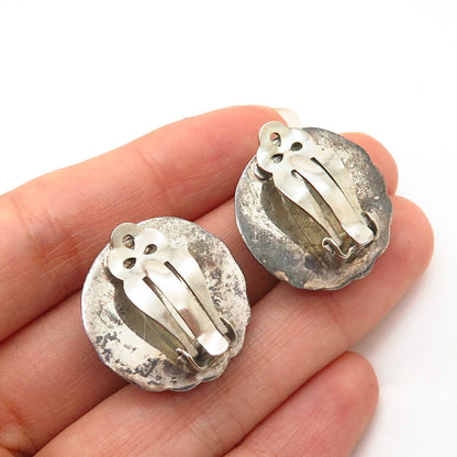 925 Sterling Silver Shell Design Hollow Clip On Earrings