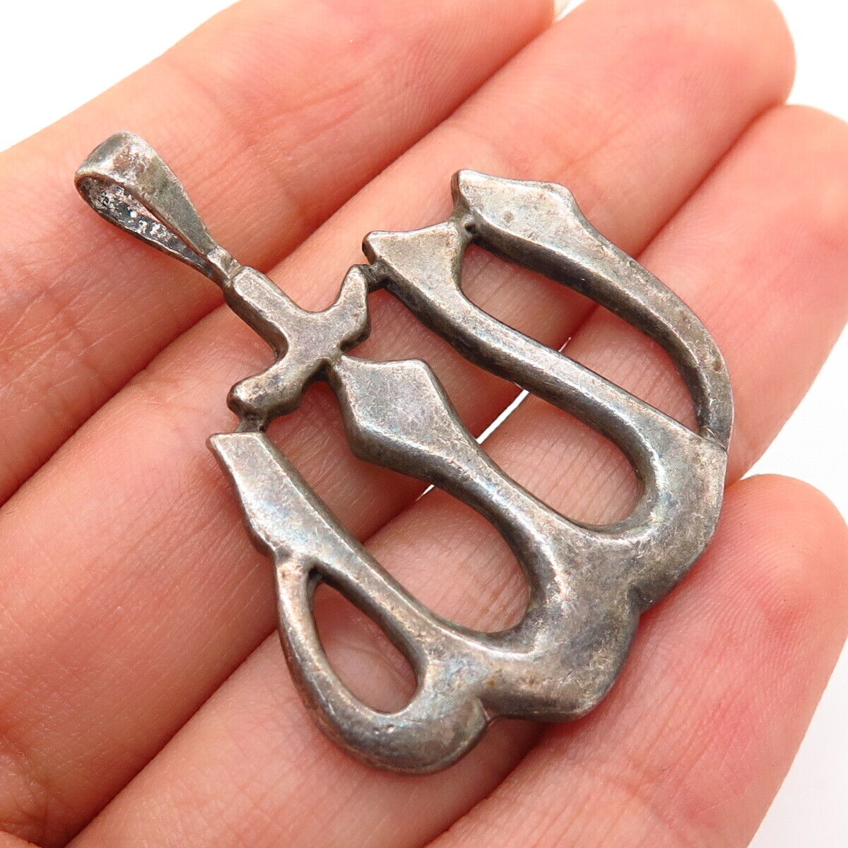 900 Silver Vintage God in Arabic Design Pendant