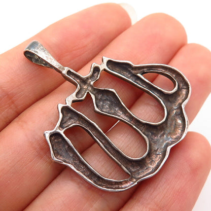 900 Silver Vintage God in Arabic Design Pendant