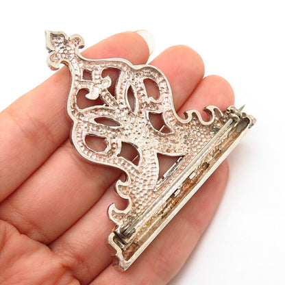 925 Sterling Silver Ornate Design Pendant