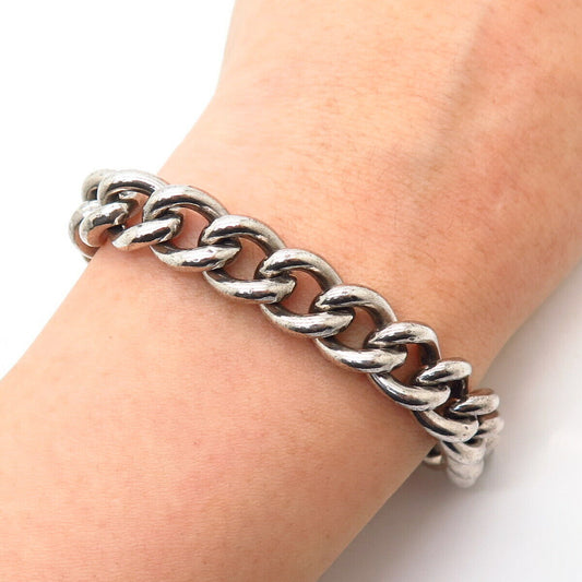 925 Sterling Silver Cable Link Bracelet 6 3/4"