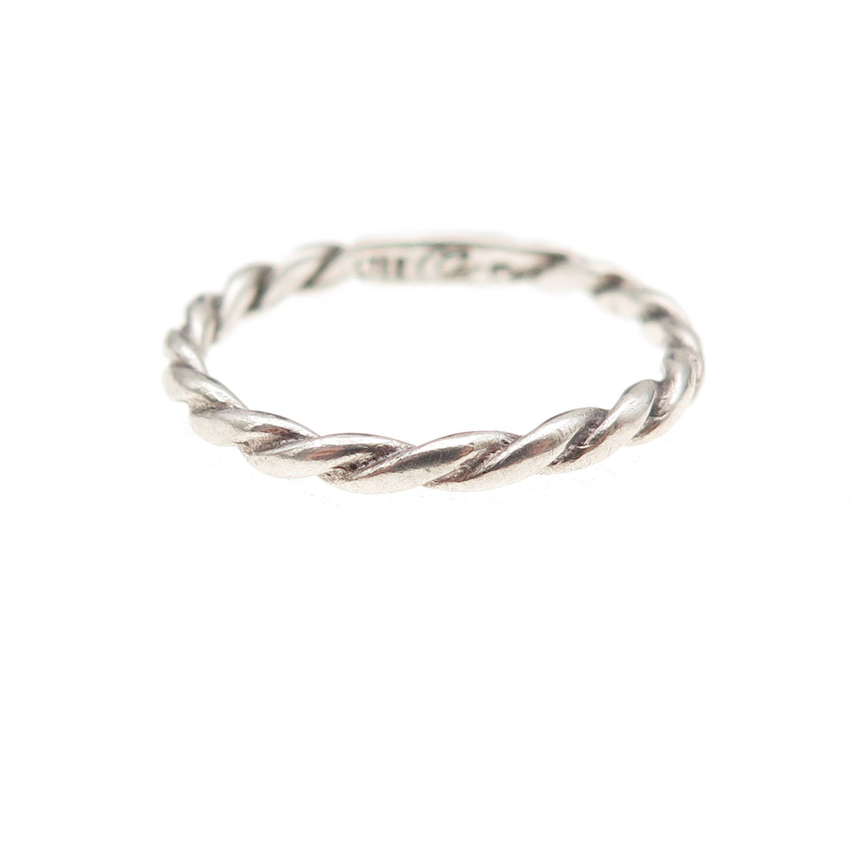 Carolyn Pollack 925 Sterling Silver Vintage Twisted Oxidized Band Ring Size 6.5