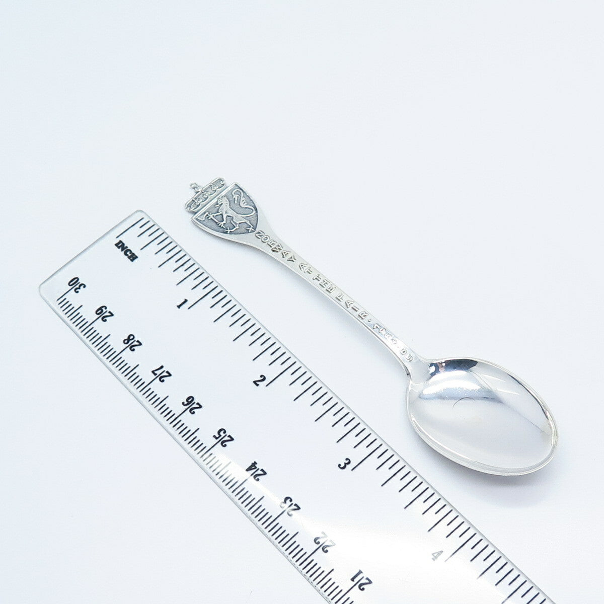 925S Sterling Silver Vintage Norway Th Marthinsen Coat of Arms Spoon