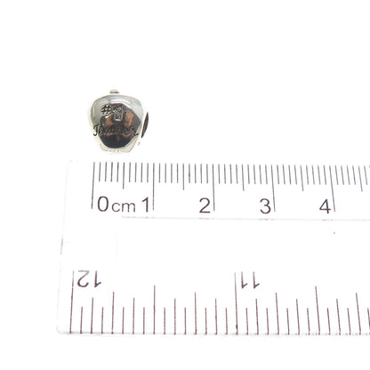 REFLECTION BEADS 925 Sterling Silver C Z #1 Teacher Apple Slide Bead Charm