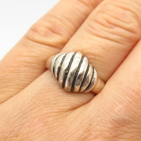 925 Sterling Silver Abstract Design Ring Size 7