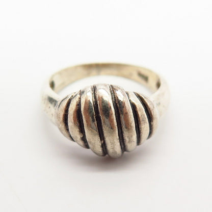 925 Sterling Silver Abstract Design Ring Size 7