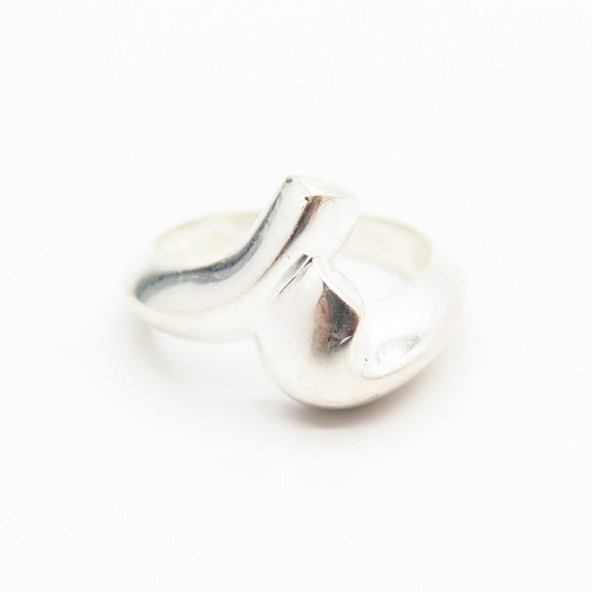 925 Sterling Silver Bypass Design Ring