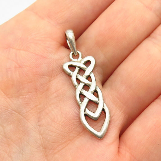 925 Sterling Silver Celtic / Viking Knot Design Pendant