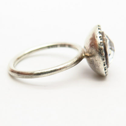 925 Sterling Silver Pandora C Z Cocktail Ring Size 7 1/4