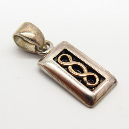 925 Sterling Silver 2-Tone Woven Design Pendant