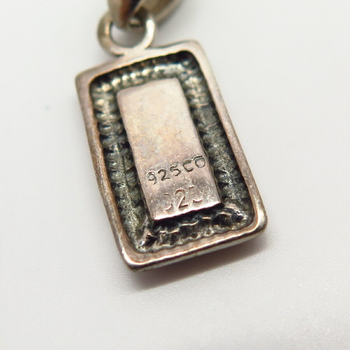 925 Sterling Silver 2-Tone Woven Design Pendant