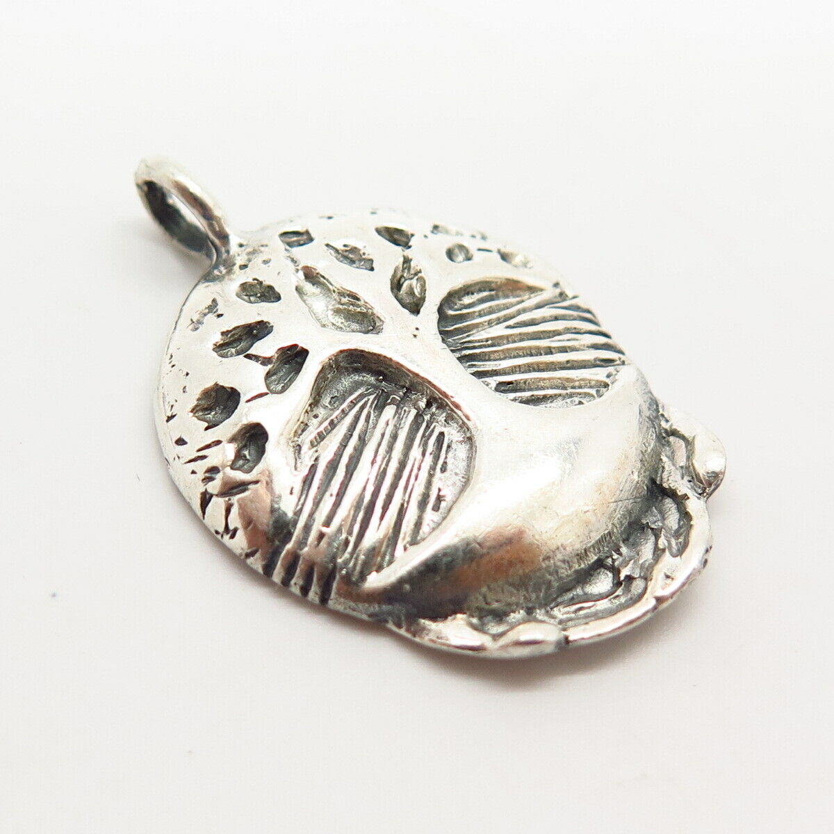 925 Sterling Silver "Protect Our Trees" Tree Of Life Design Charm Pendant