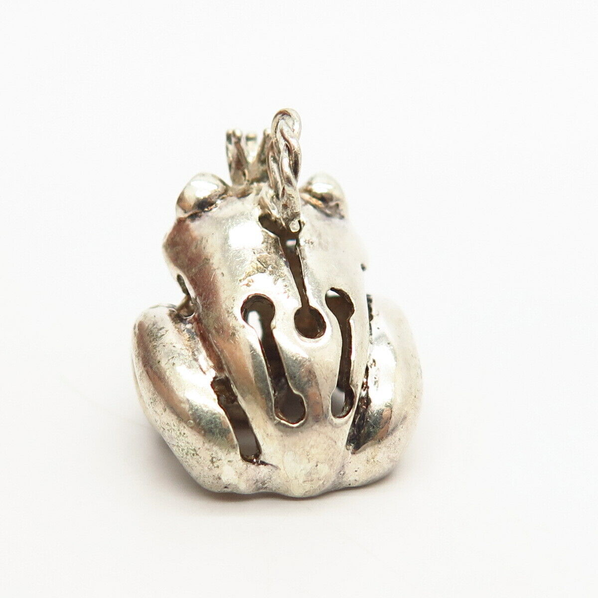 925 Sterling Silver Frog Prince Design Charm Pendant