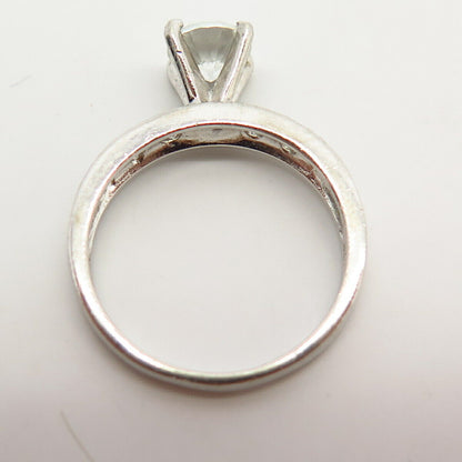 925 Sterling Silver C Z Engagement Ring Size 7