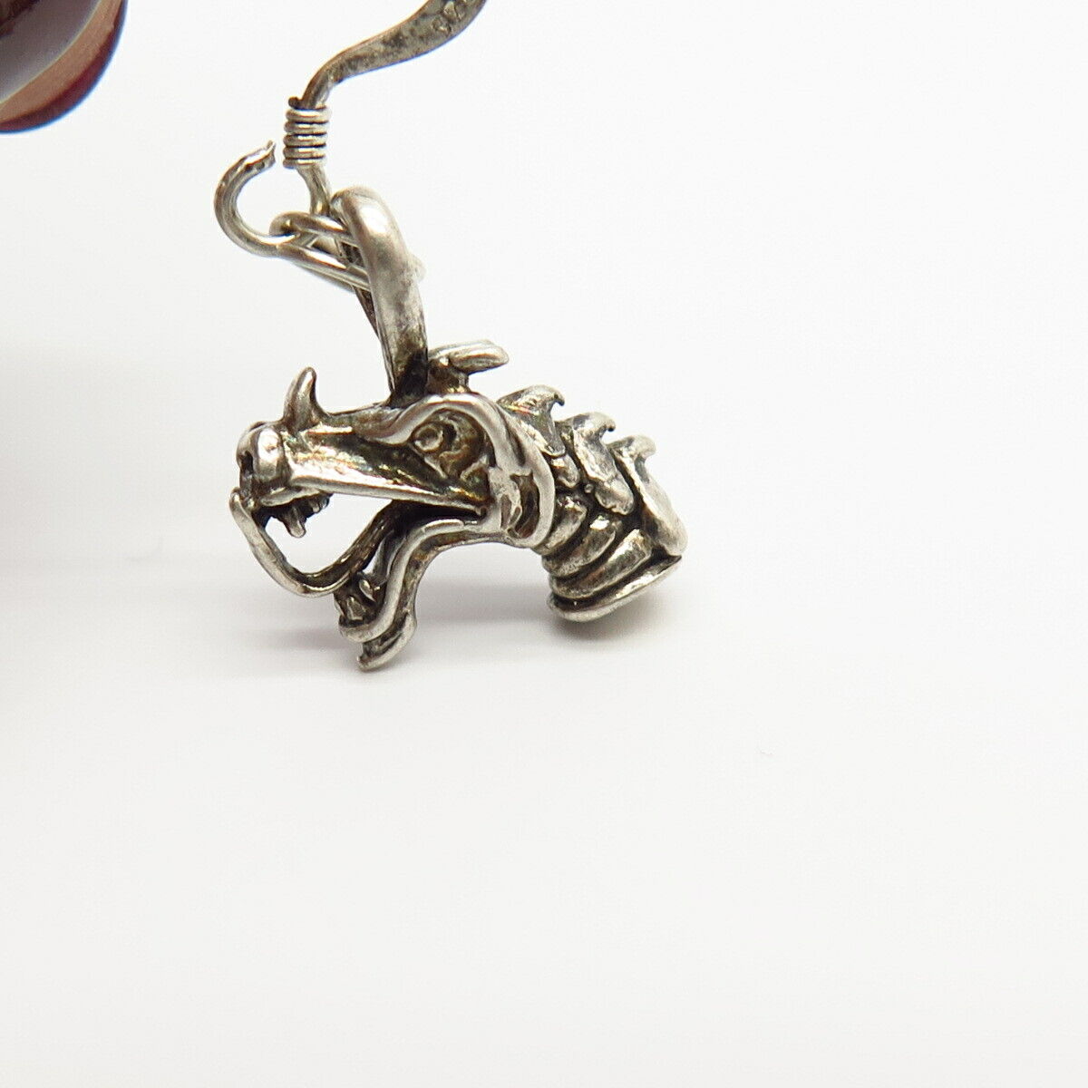 925 Sterling Silver Mythical Dragon Design Dangling Earrings