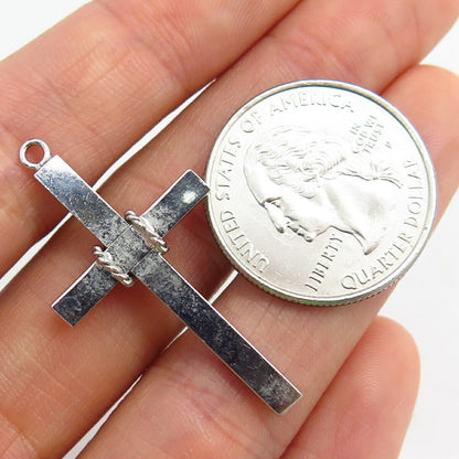 925 Sterling Silver Vintage Ornate Cross Pendant