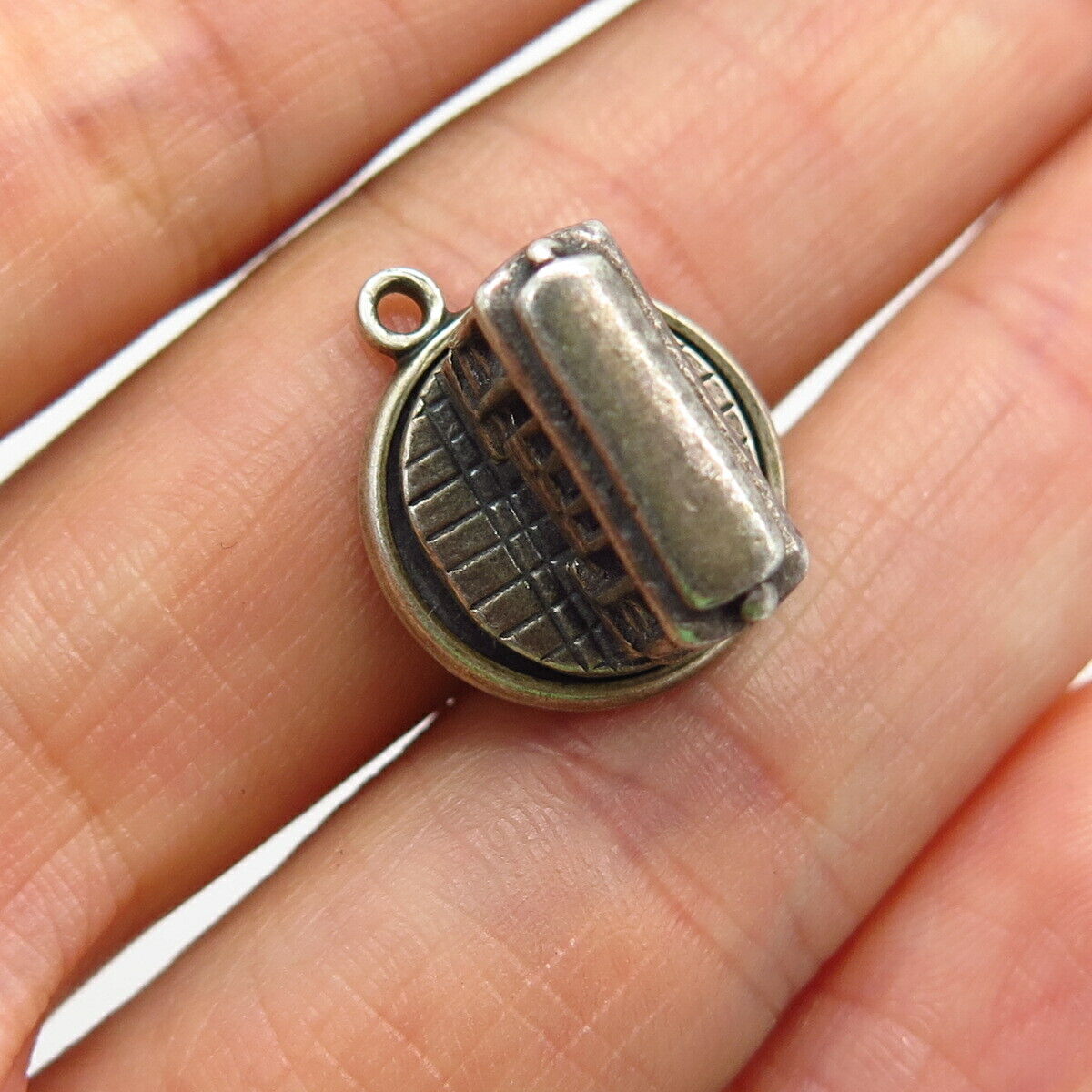 925 Sterling Vintage Bell Trading Post San Francisco Cable Car Charm Pendant