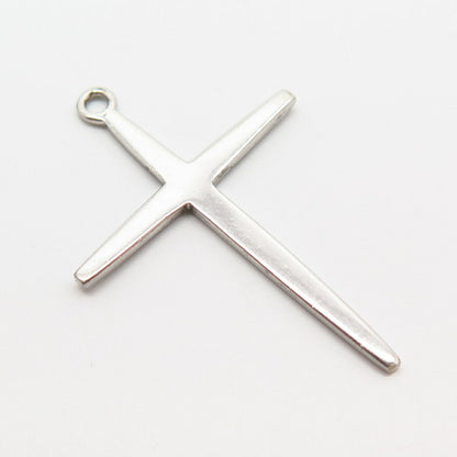 925 Sterling Silver Flat Classic Cross Pendant