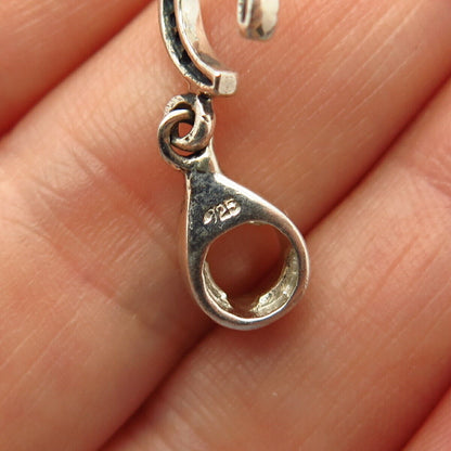 925 Sterling Silver Horseshoe For Good Luck Small Bead Charm