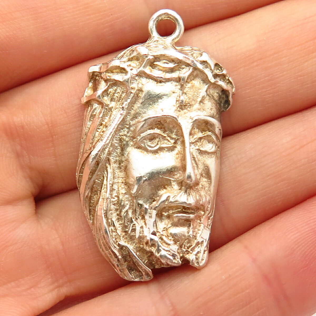 925 Sterling Silver Jesus Religious Pendant