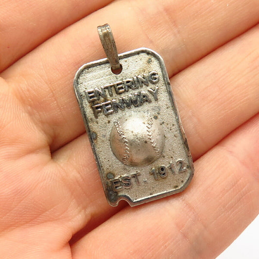 925 Sterling Silver "Entering Fenway Est. 1912" Tag Pendant