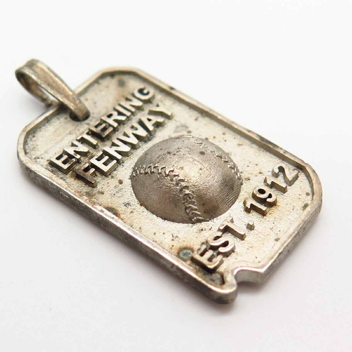 925 Sterling Silver "Entering Fenway Est. 1912" Tag Pendant