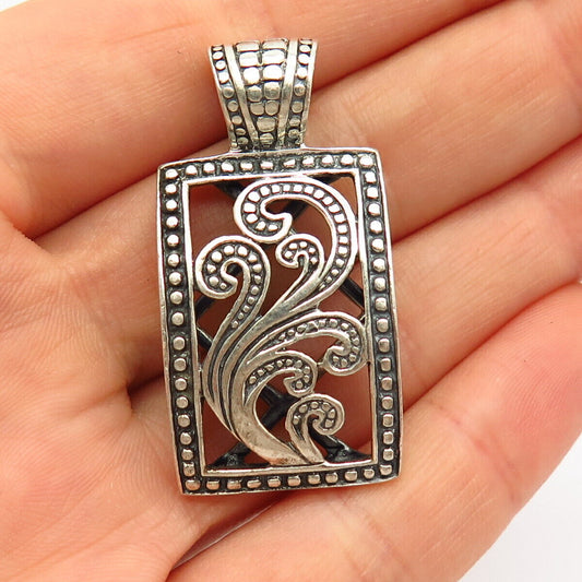 925 Sterling Silver Silpada Cutout Ornate Design Slide Pendant