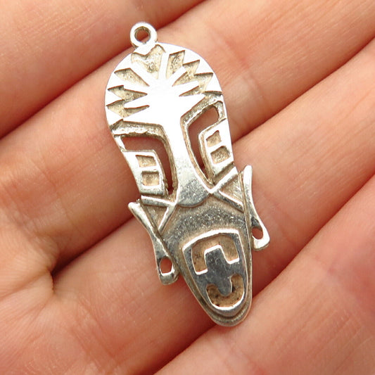 925 Sterling Silver Tribal God Design Pendant