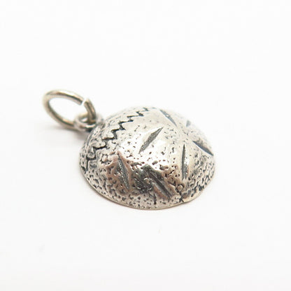 925 Sterling Silver Etched Ball Design Pendant