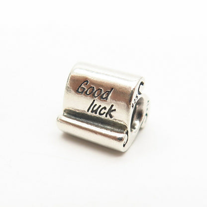 925 Sterling Silver Pandora "Good Luck" Bead Charm