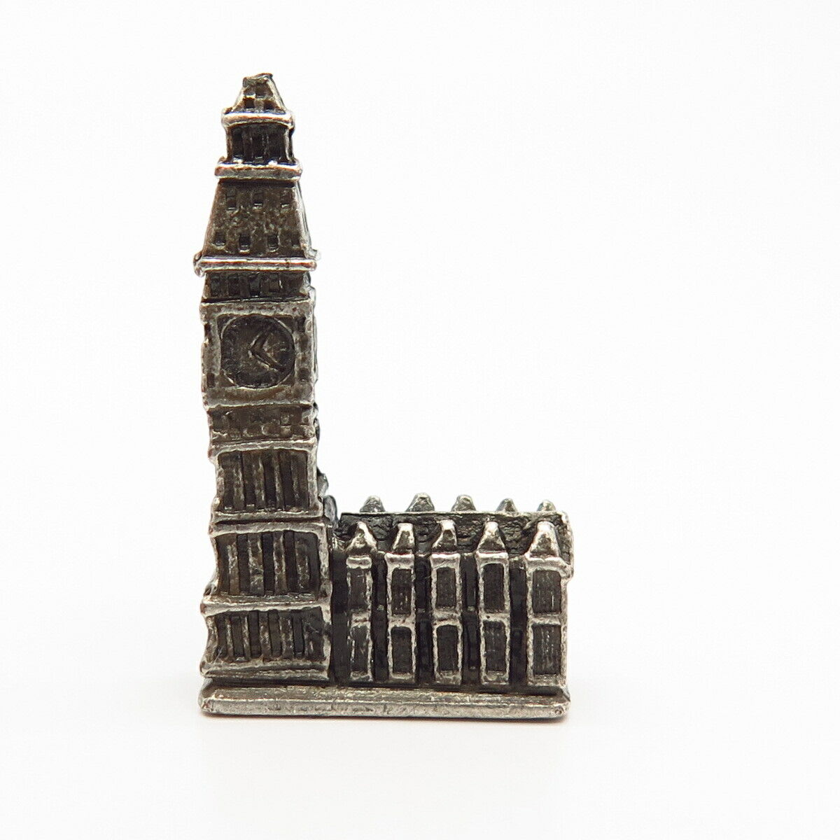 925 Sterling Silver Vintage Big Ben Tower Design Pendant