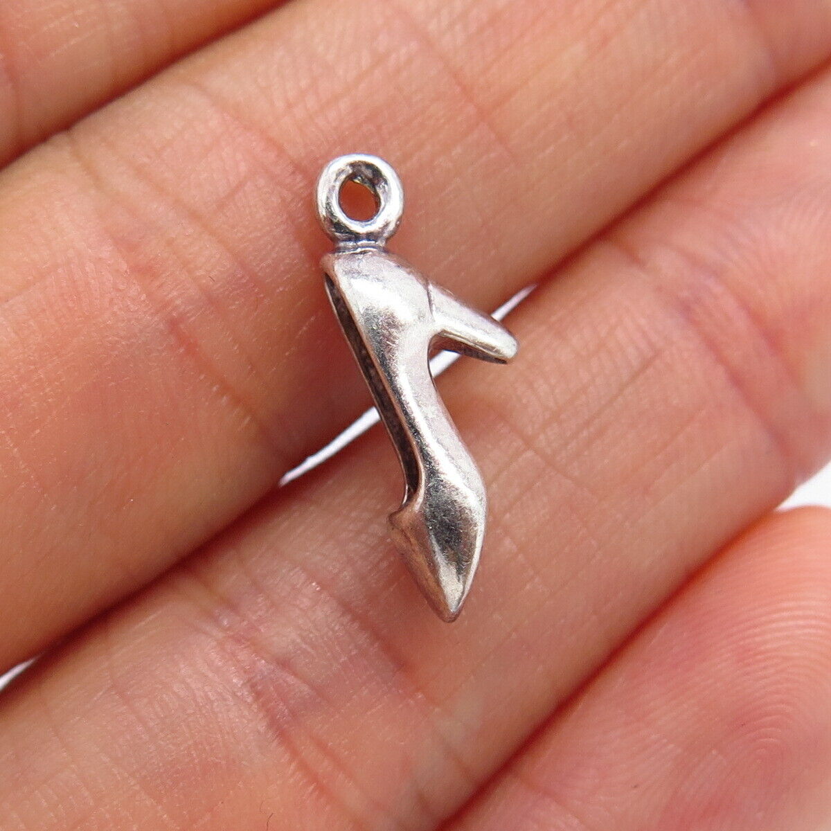 925 Sterling Silver Ladies High Heels Shoe Small Charm Pendant