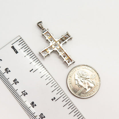 925 Sterling Silver C Z Cross Pendant