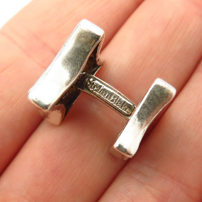 925 Sterling Silver Vintage Stefan Blake Textured Square Design Cufflinks