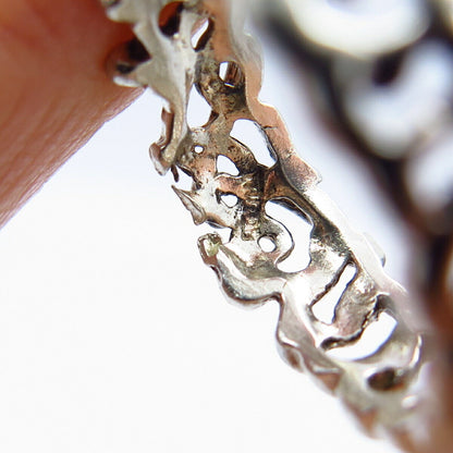 925 Sterling Silver Chain / Braid Design Band Ring Size 6.5