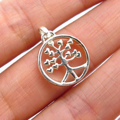 925 Sterling Silver "Plant the Seeds of Peace" Tree Of Life Pendant