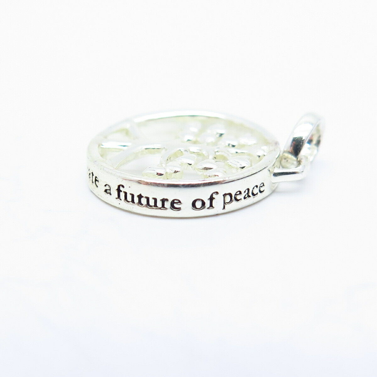 925 Sterling Silver "Plant the Seeds of Peace" Tree Of Life Pendant