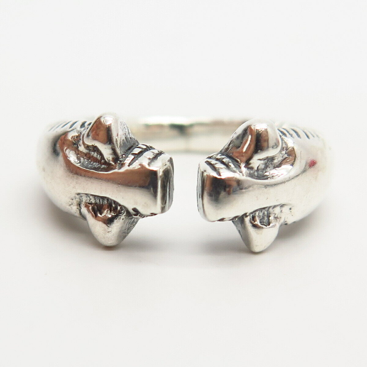 925 Sterling Silver Snake Design Gap Ring Size 8 1/4