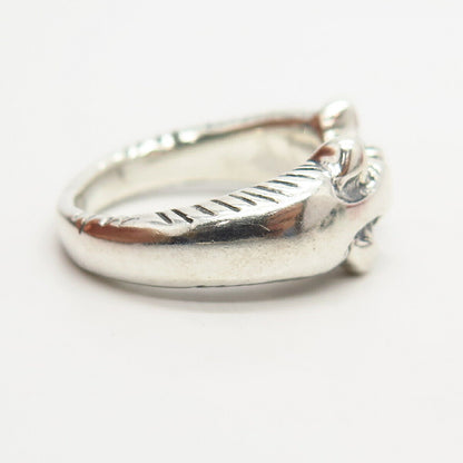 925 Sterling Silver Snake Design Gap Ring Size 8 1/4