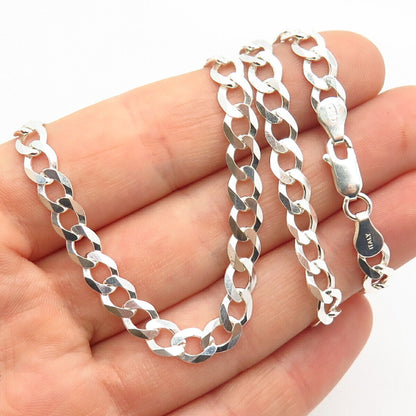 925 Sterling Silver Italy Cable Chain Necklace 20"