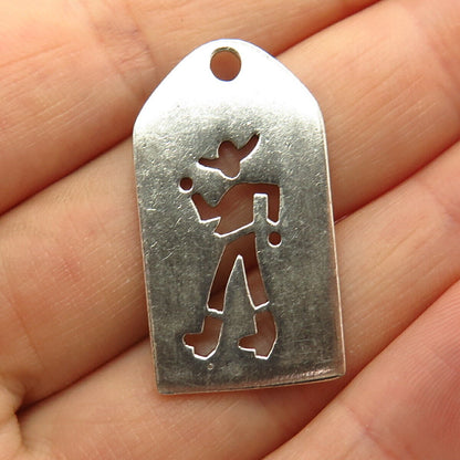 925 Sterling Silver Vintage Mexico Mexican Wanderer Design Tag Pendant