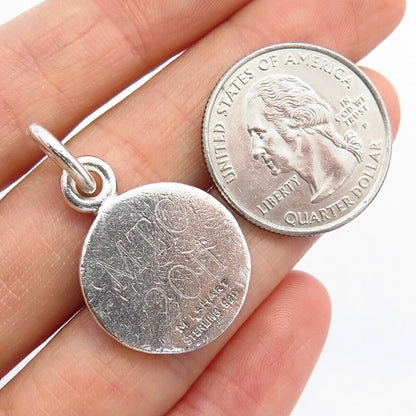 925 Sterling Silver M. LaHart & Co. Coat Of Arms Tag Charm Pendant