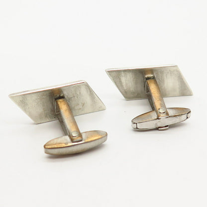 925 Sterling Silver Vintage Carved Design Cufflinks