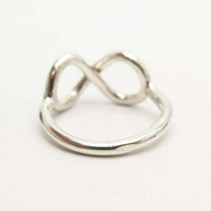 925 Sterling Silver Infinity Design Ring Size 5 3/4