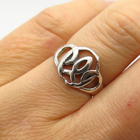 925 Sterling Silver Knot Design Ring Size 7